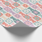 Schmetterling der Frühjahrsschachtel-Blume Geschenkpapier (Ecke)