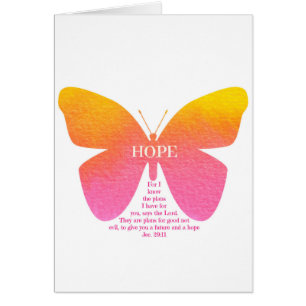 Schmetterling der Hoffnung mit Jeremias-29:11