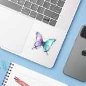 Schmetterling der Hoffnung – Suizidprävention  Aufkleber (Laptop mit iPhone)