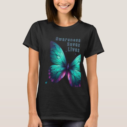 Schmetterling der Hoffnung - T - Shirt zur Prävent (Vorderseite)