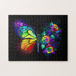 Schmetterling der Regenbogenblume Puzzle
