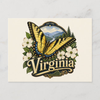 Schmetterling der Virginia Tiger Swallowtail in de Postkarte