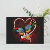 Schmetterling des Gedächtnisses Einladung (Stehend Vorderseite)