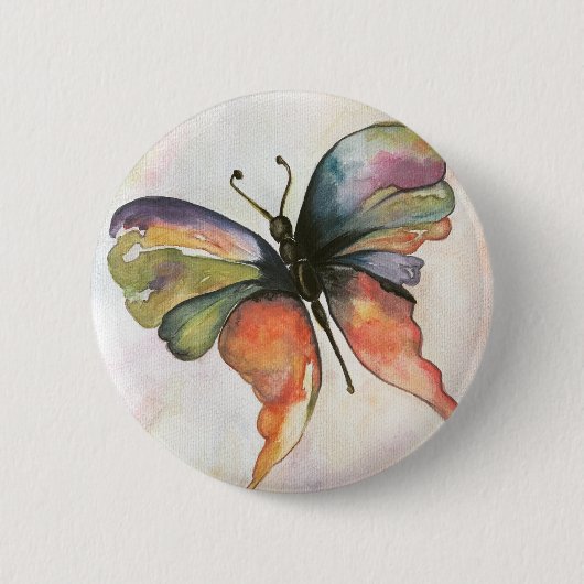 Schmetterling des Glückskastens Button (Vorderseite)