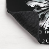 Schmetterling des silbernen Graus Mousepad (Ecke)