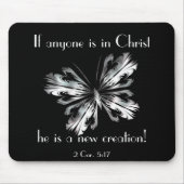 Schmetterling des silbernen Graus Mousepad (Vorne)