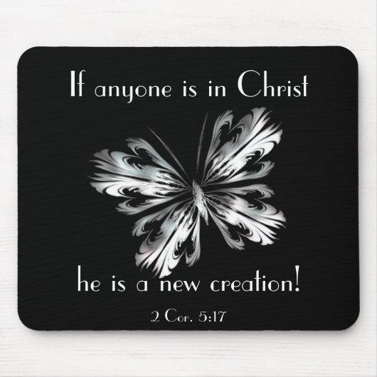 Schmetterling des silbernen Graus Mousepad (Vorne)