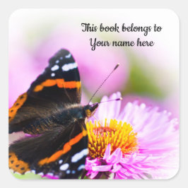 Schmetterling "Dieses Buch gehört" Aufkleber