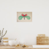 Schmetterling Dotto mit französischem Mat-Papierdr Poster (Küche)