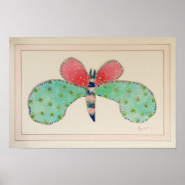 Schmetterling Dotto mit französischem Mat-Papierdr Poster