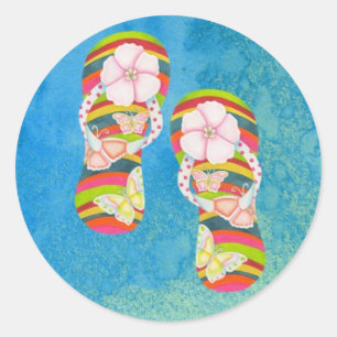 Schmetterling drehen Reinfälle um Runder Aufkleber