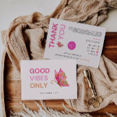 Schmetterling druckbar Danke Karte, Geschäft