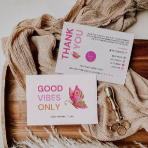 Schmetterling druckbar Danke Karte, Geschäft