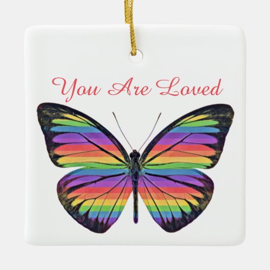 Schmetterling, du bist ein liebes Ornament (Vorderseite)