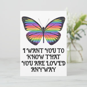 Schmetterling Du wirst geliebt Karte
