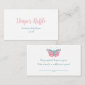 Schmetterling-Duschdiaper Gewinnspiele Begleitkarte (Vorne/Hinten)