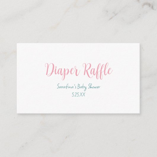 Schmetterling-Duschdiaper Gewinnspiele Begleitkarte (Vorderseite)