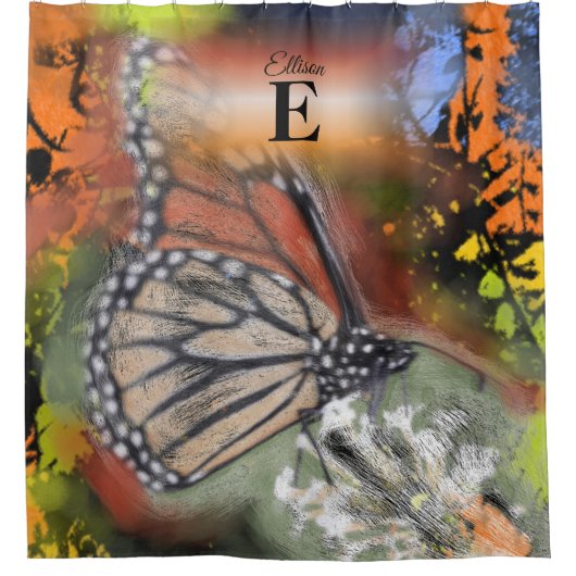 Schmetterling Duschvorhang (Vorderseite)