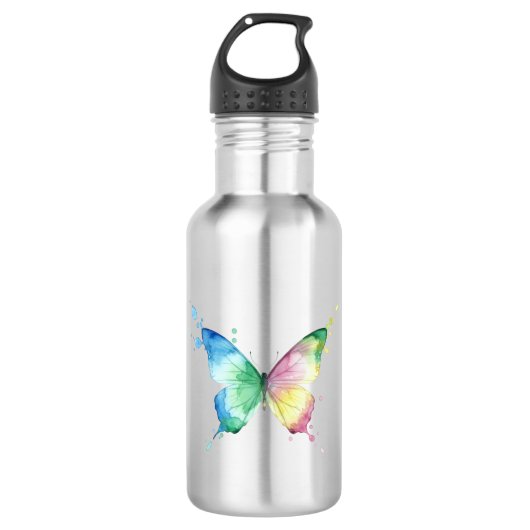 Schmetterling Edelstahlflasche (Vorderseite)