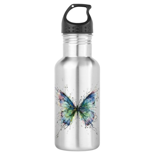 Schmetterling Edelstahlflasche (Vorderseite)
