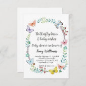 Schmetterling Einladung (Vorne/Hinten)