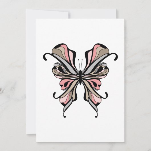 Schmetterling Einladung (Vorderseite)