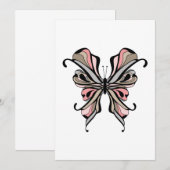 Schmetterling Einladung (Vorne/Hinten)