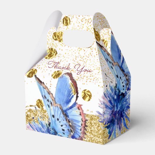 Schmetterling Elegante Moderne Gastgeschenk Hochze Geschenkschachtel (Rückseite)