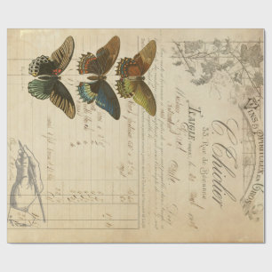 Schmetterling Ephemera Decoupage Papier Geschenkpapier