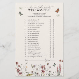 Schmetterling Er sagte, sie sagte Wildblume Duschs