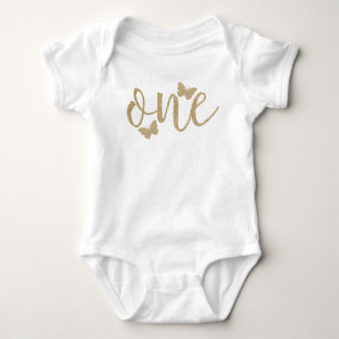 Schmetterling Erste Geburtstags-Bluse mit falschem Baby Strampler