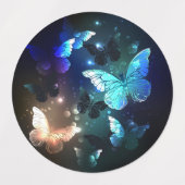 Schmetterling Etiketten (Design 1)