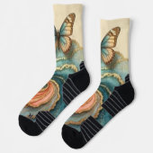 Schmetterling fedriger Strudel Socken (Links)