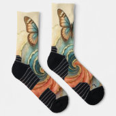 Schmetterling fedriger Strudel Socken (Rechts)