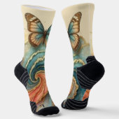 Schmetterling fedriger Strudel Socken (Gewinkelt)