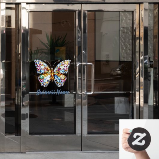 Schmetterling Fensteraufkleber (Büro Tür)