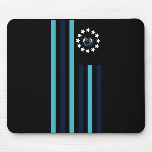 Schmetterling - Flagge Mousepad (Vorne)