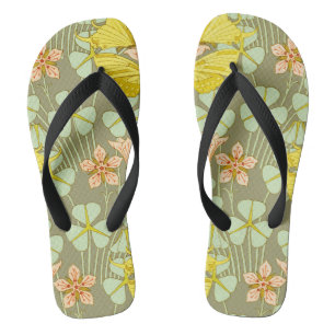 Schmetterling Floral Botanisch Bunt Badesandalen