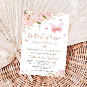 Schmetterling Florale Babyparty-Einladung Einladung