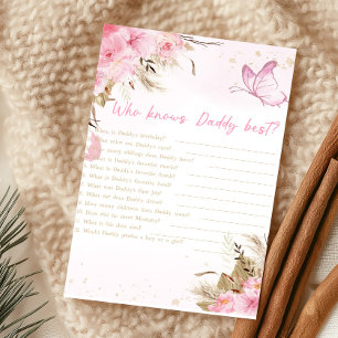Schmetterling Florales Baby Wer kennt Daddy am bes
