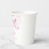 Schmetterling Florales Babyshower Pappbecher (Links)
