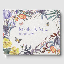 Schmetterling Florales Hochzeitsgästebuch