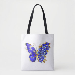 Schmetterling Flower Saphir Tasche