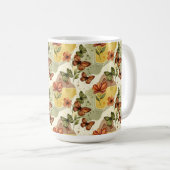 Schmetterling flüstert in die Erde Kaffeetasse (VorderseiteRechts)