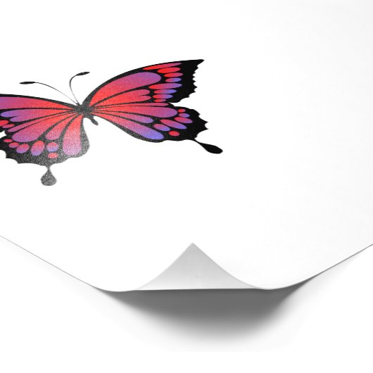 Schmetterling Fotodruck (Ecke)