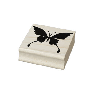 Schmetterling Frack Silhouette Briefmarke Gummistempel