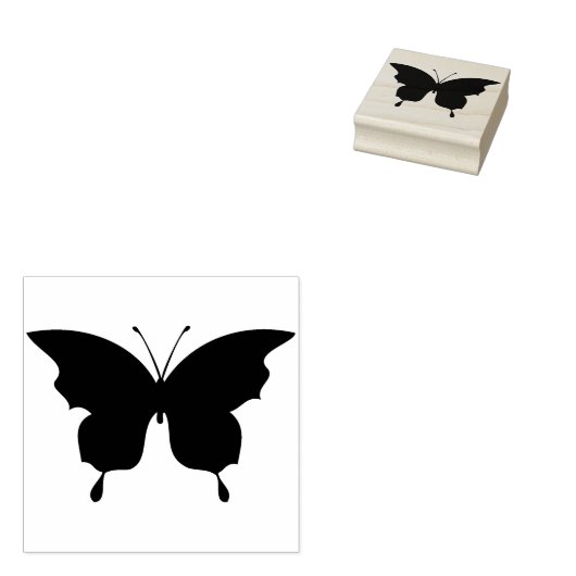 Schmetterling Frack Silhouette Briefmarke Gummistempel (Stempel)