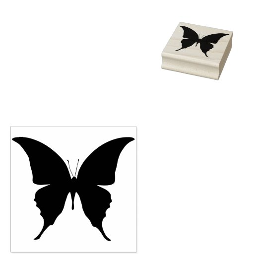 Schmetterling Frack Silhouette Briefmarke Gummistempel (Stempel)
