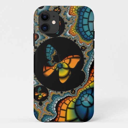 Schmetterling-Fraktal-Gehäuse Case-Mate iPhone Hülle (Rückseite)