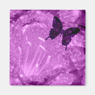 Schmetterling-Fridge-Magnet mit floralem Muster Magnet
